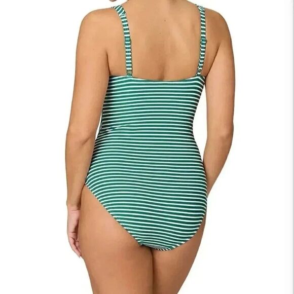 Niptuck Green One Piece Tummy Control Swimsuit Size 10 - Picture 2 of 6